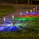 10Pcs RGB LED Solar Garden Lights Solar Landscape Pathway Lights Solar Lawn Lamps Waterproof IP65 For Patio Yard Path Walkway Decor Solar Lamp