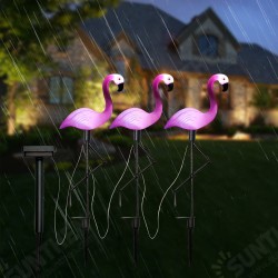 1/3Pcs Pink Flamingo Lawn Patio Yard Walkway Garden Stake Landscape Path Solar 1/3Pcs Pink Flamingo Lawn Patio Yard Walkway Garden Stake Landscape Path Solar