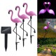 1/3Pcs Pink Flamingo Lawn Patio Yard Walkway Garden Stake Landscape Path Solar
