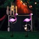 1/3Pcs Pink Flamingo Lawn Patio Yard Walkway Garden Stake Landscape Path Solar