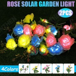 1PC/2PCS LED Solar Lawn Light Simulation Flower Lamp Discoloration Ball-flower Outdoor Yard Lighting 1PC/2PCS LED Solar Lawn Light Simulation Flower Lamp Discoloration Ball-flower Outdoor Yard Lighting