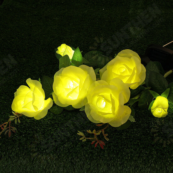 1PC/2PCS LED Solar Lawn Light Simulation Flower Lamp Discoloration Ball-flower Outdoor Yard Lighting