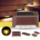 1PC/4PCS/6PCS Solar Powered LED Deck Light Warm White Outdoor Path Garden Stairs Step Fence Wall Lamp