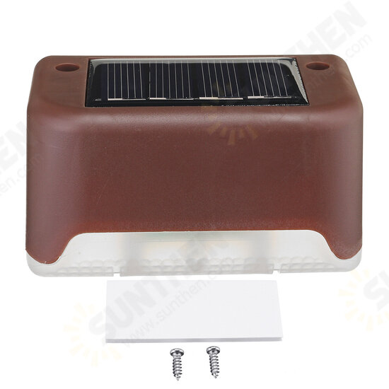 1PC/4PCS/6PCS Solar Powered LED Deck Light Warm White Outdoor Path Garden Stairs Step Fence Wall Lamp