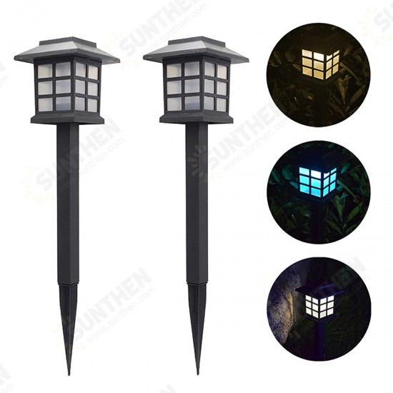 2 Pack Solar LED Lawn Lights Pathway Lights Set Outdoor Yard Garden Walkway Landscape Lamp