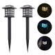 2 Pack Solar LED Lawn Lights Pathway Lights Set Outdoor Yard Garden Walkway Landscape Lamp