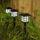 2 Pack Solar LED Lawn Lights Pathway Lights Set Outdoor Yard Garden Walkway Landscape Lamp