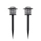 2 Pack Solar LED Lawn Lights Pathway Lights Set Outdoor Yard Garden Walkway Landscape Lamp