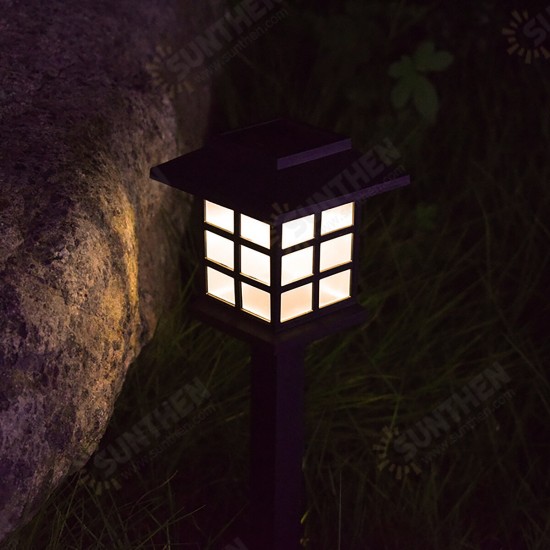 2 Pack Solar LED Lawn Lights Pathway Lights Set Outdoor Yard Garden Walkway Landscape Lamp