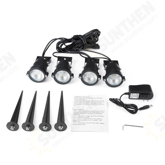 2/4/6 PCS COB Lawn Lights Spotlight Landscape Light 120LM/W Waterproof Outdoor Garden Pathway Yard