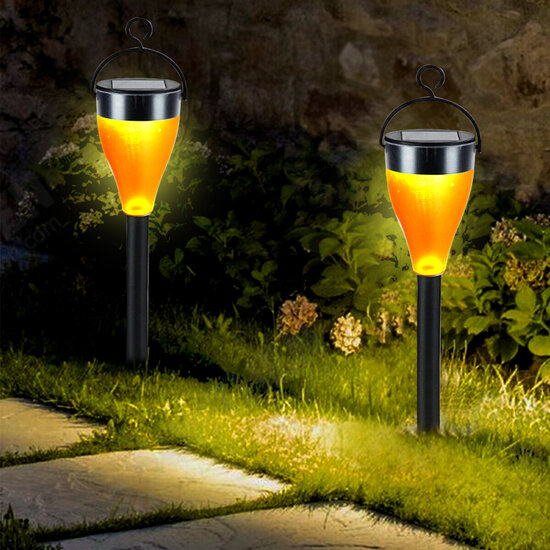 2PCS Auto Sensing LED Solar Lamp Garden Lamps For Outdoor Patio Lawn