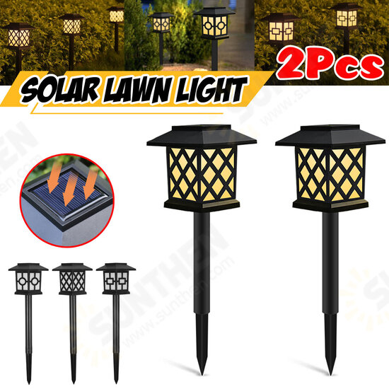 2PCS LED Solar Lawn Light Waterproof Outdoor Landscape Lamp for Garden Yard