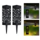 2Pcs Solar Powered Garden Post Lights Waterproof LED Outdoor Patio Yard Lawn Holidays Decor