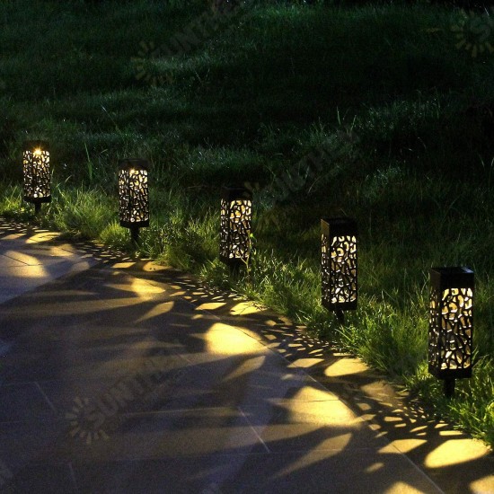 2Pcs Solar Powered Garden Post Lights Waterproof LED Outdoor Patio Yard Lawn Holidays Decor