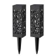 2Pcs Solar Powered Garden Post Lights Waterproof LED Outdoor Patio Yard Lawn Holidays Decor