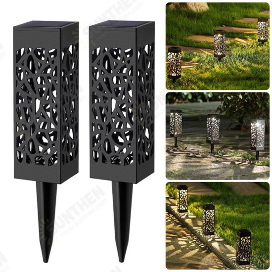 2Pcs Solar Powered Garden Post Lights Waterproof LED Outdoor Patio Yard Lawn Holidays Decor