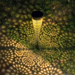 2Pcs Solar Powered LED Garden Hollowed Light Floor Decking Patio Decor Yard Lamp 2Pcs Solar Powered LED Garden Hollowed Light Floor Decking Patio Decor Yard Lamp