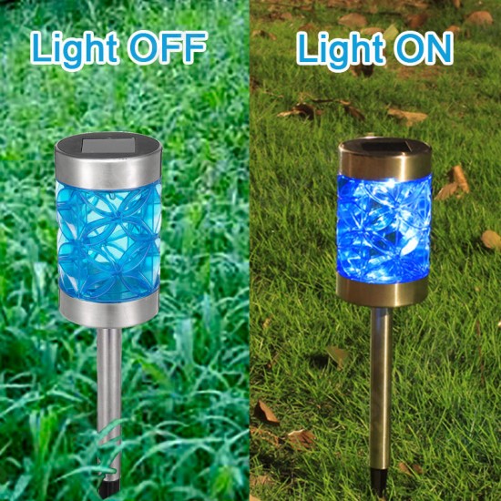 2pcs Solar Power Outdoor Path Light Spot Lamp Yard Garden Lawn Landscape Lamps