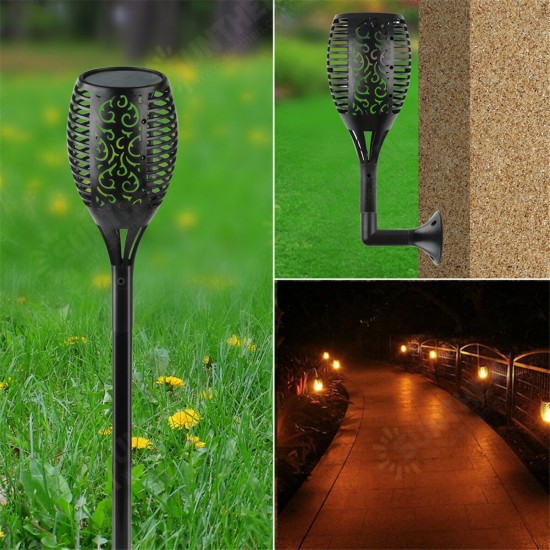 33/51/96 LED Solar Garden Flame Light Waterproof Flickering LED Torch Landscape Christmas Decorations Lamp