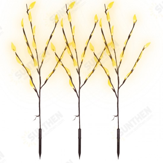 3PCS LED Solar Powered Lawn Light Tree Branches Ground Lamp Outdoor Garden Yard Lighting Decoration