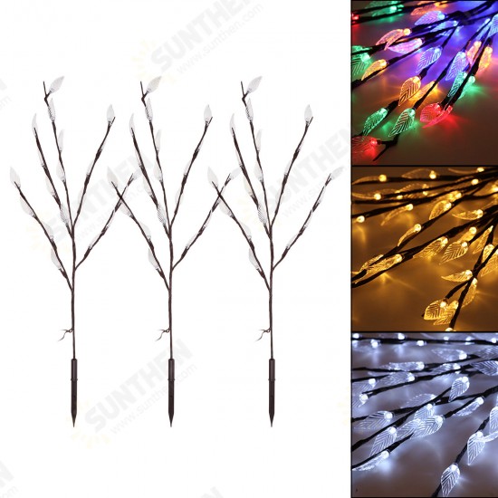 3PCS LED Solar Powered Lawn Light Tree Branches Ground Lamp Outdoor Garden Yard Lighting Decoration