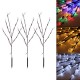 3PCS LED Solar Powered Lawn Light Tree Branches Ground Lamp Outdoor Garden Yard Lighting Decoration