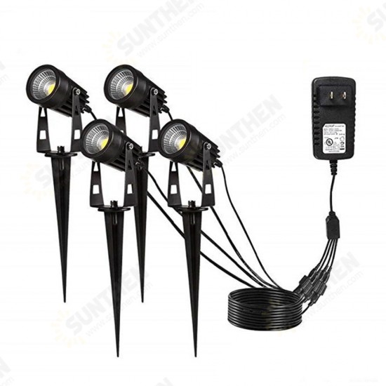 4 in 1 COB LED Outdoor Landscape Spot Flood Light AC85-265V Waterproof for Lawn Pathway