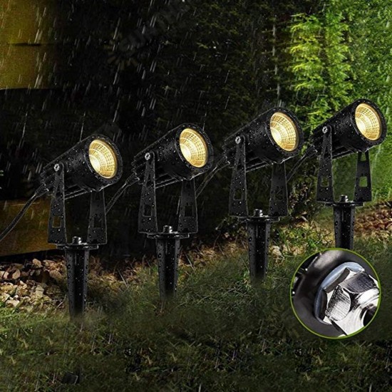 4 in 1 COB LED Outdoor Landscape Spot Flood Light AC85-265V Waterproof for Lawn Pathway