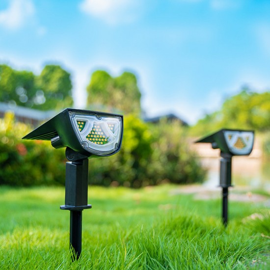 43LED Solar Landscape Light Front Rear Light Up RGB Waterproof Garden Decor Lamp