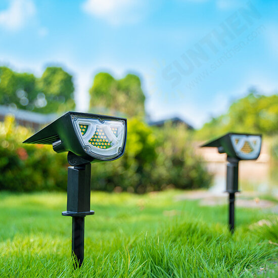 43LED Solar Landscape Light Front Rear Light Up RGB Waterproof Garden Decor Lamp