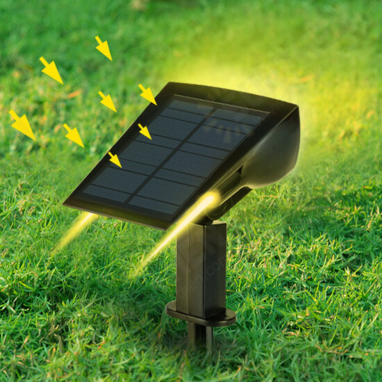 43LED Solar Landscape Light Front Rear Light Up RGB Waterproof Garden Decor Lamp