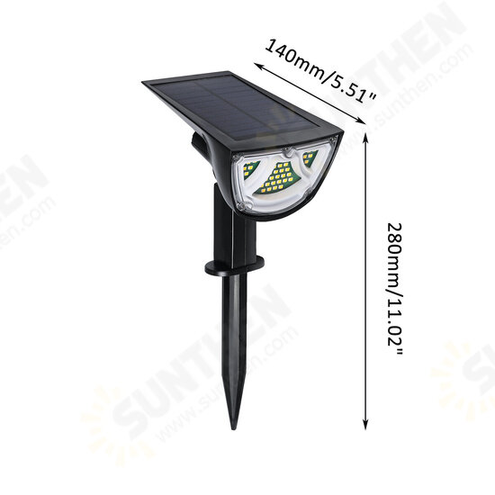 43LED Solar Landscape Light Front Rear Light Up RGB Waterproof Garden Decor Lamp