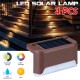 4PCS LED Solar Path Stair Lamp Outdoor Waterproof Wall Lawn Light for Garden Home