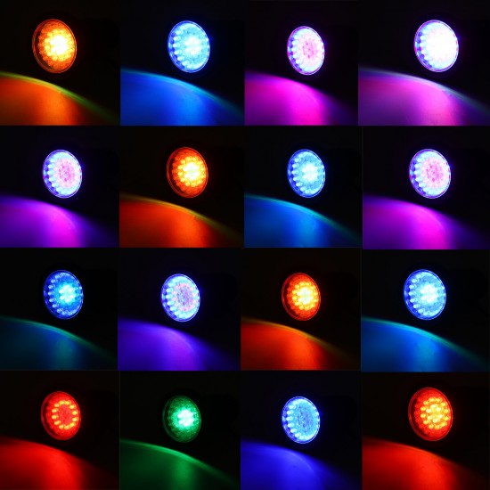 4Pcs Infrared Remote Control Ground Spotlight 36*4LED 3W*4 Lawn Light F5 Blue Red Green Lamp Beads