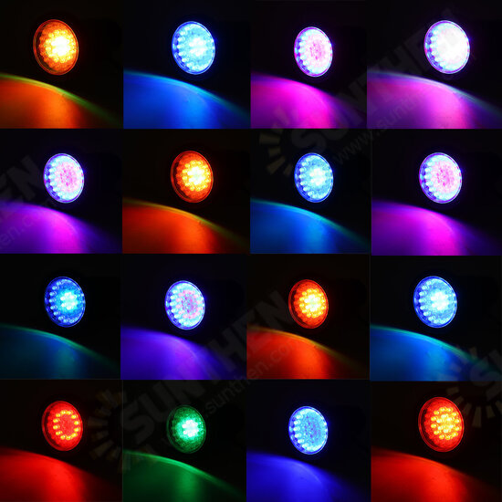 4Pcs Infrared Remote Control Ground Spotlight 36*4LED 3W*4 Lawn Light F5 Blue Red Green Lamp Beads