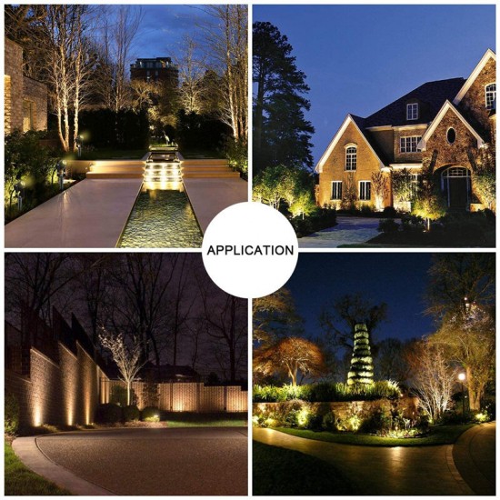 4Pcs LED Lawn Light Outdoor Garden Pathway Spotlights Landscape Lamp Waterproof