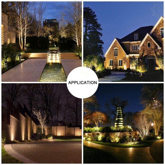 4Pcs LED Lawn Light Outdoor Garden Pathway Spotlights Landscape Lamp Waterproof