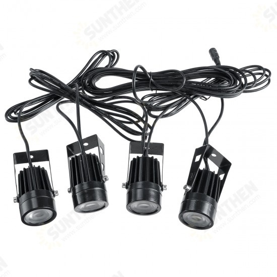 4Pcs LED Lawn Light Outdoor Garden Pathway Spotlights Landscape Lamp Waterproof