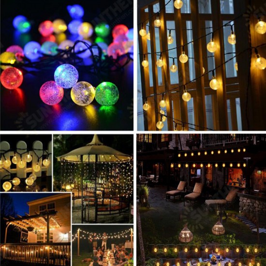 6.5M 30 LED Solar String Ball Lights Outdoor Waterproof Warm White Garden Christmas Tree Decorations Lights