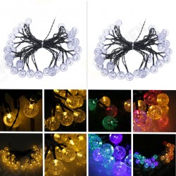 6.5M 30 LED Solar String Ball Lights Outdoor Waterproof Warm White Garden Christmas Tree Decorations Lights 6.5M 30 LED Solar String Ball Lights Outdoor Waterproof Warm White Garden Christmas Tree Decorations Lights