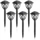 6Pcs Solar LED Pathway Lights Set Outdoor Yard Garden Walkway Landscape Lamp