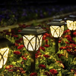 6Pcs Solar LED Pathway Lights Set Outdoor Yard Garden Walkway Landscape Lamp 6Pcs Solar LED Pathway Lights Set Outdoor Yard Garden Walkway Landscape Lamp