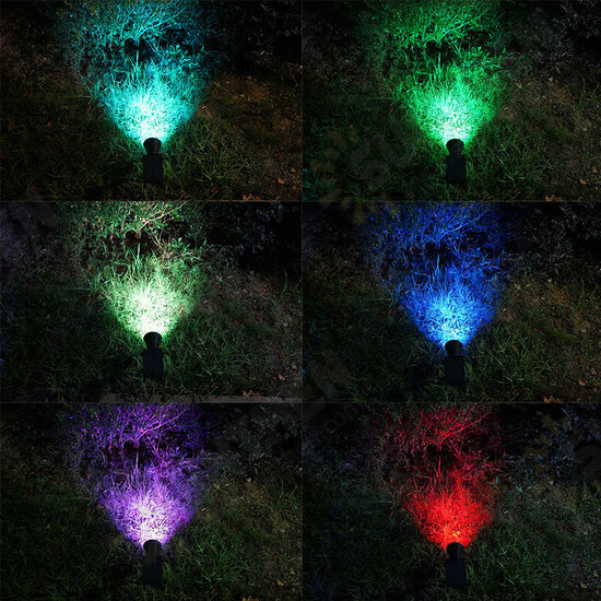 7LED Garden Lawn Light Outdoor LED Spike Lamp Bulbs Path Landscape Waterproof Spotlight