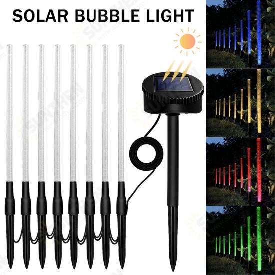 8PCS Outdoor LED Solar Bubble Light Garden Pathway Landscape Lawn Patio Yard Lamp