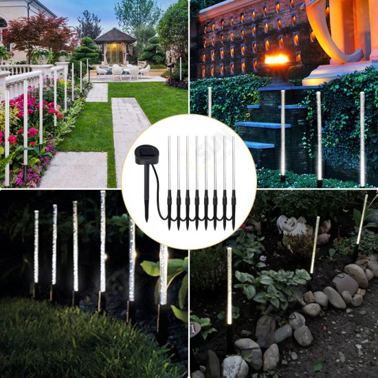 8PCS Outdoor LED Solar Bubble Light Garden Pathway Landscape Lawn Patio Yard Lamp