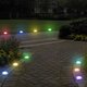 Colorful Conversion LED Lawn Lights RGB Solar Stainless Steel 8LED Underground Light Garden Lawn Decoration Plug-in Light Rainproof