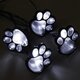 LED Cat Claw Print Solar Lawn Lights Dog Cat Puppy Animal Garden Lights Lamp for Pathway Lawn Yard Outdoor Decorations