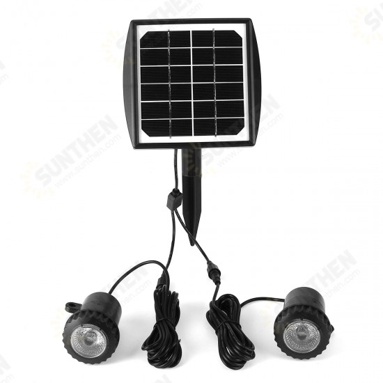 LED Polycrystalline Glass Laminate Solar Garden Light Outdoor Pool Spotlights