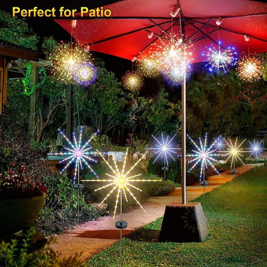 LED Solar Firework Light Remote Control Outdoor Meteor Horse Lamp Garland IP65 Waterproof String Lights Garden Lawn Street Decor Christmas