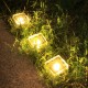 LED Solar Power Buried Light Waterproof Ice Cube Ground Lawn Lamp Outdoor Path Garden Deck Lighting
